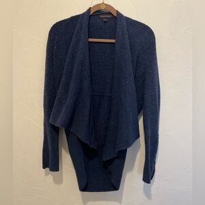 Women's Blue Open Front Sweater
